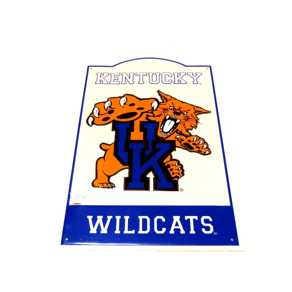 NCAA Kentucky Retro Tin Sign Basketball New Riddell Wildcats Wall Mancave Metal - Picture 1 of 3